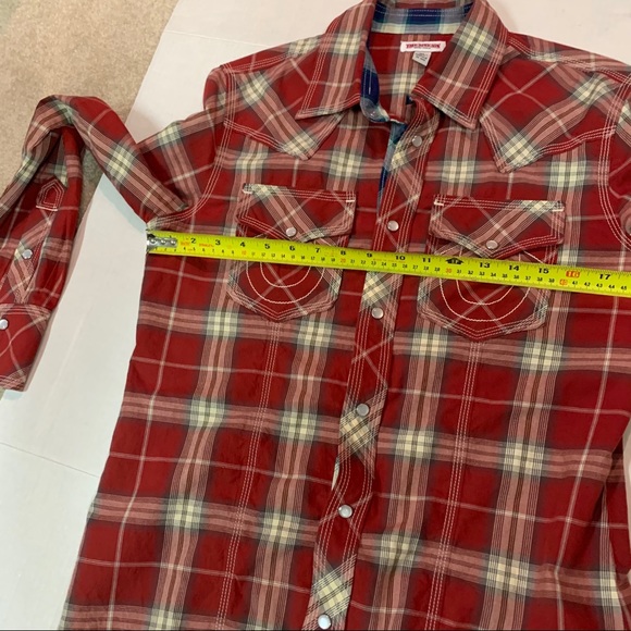 True religion western style plaid button down - Picture 4 of 11